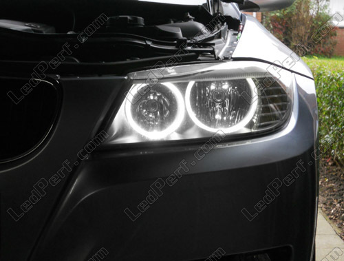 Angel eyes pack with Type 3 LEDs V2 for BMW 3 Series (E90) Phase 2 (LCI) -  Without original xenon