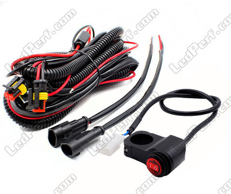 Complete electrical harness with waterproof connectors, 15A fuse, relay and handlebar switch for a plug and play installation on Aprilia Atlantic 200<br />