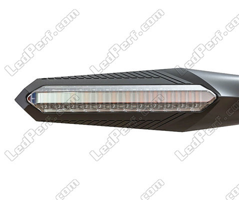 Sequential LED Indicator for Aprilia Dorsoduro 750, front view.