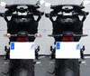 Before and after comparison following a switch to Sequential LED Indicators for Aprilia Mojito 125