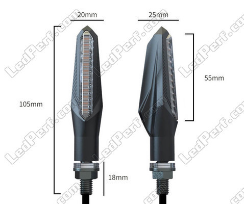 All Dimensions of Sequential LED indicators for Aprilia MX SuperMotard 125