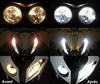 xenon white sidelight bulbs LED for Aprilia RS4 125 4T before and after