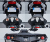 Rear indicators LED for Harley-Davidson Super Glide Custom 1690 before and after