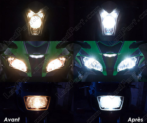 LED dipped beam and main-beam headlights LED for Kawasaki KLR 250