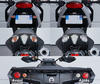 Rear indicators LED for MBK Evolis 250 before and after