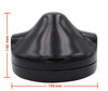 Black round headlight for 7 inch full LED optics of Moto-Guzzi Breva 750 Dimensions