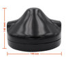 Black round headlight for 7 inch full LED optics of Moto-Guzzi California 1400 Touring Dimensions
