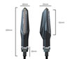 All Dimensions of Sequential LED indicators for Peugeot XP6 50