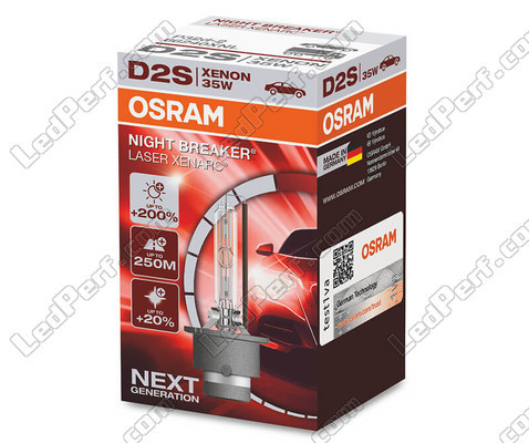 Osram Xenarc D2S  Night Breaker Laser Osram Xenon Bulb + 200% - 66240XNL in its packaging
