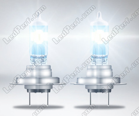 Lighting of a pair of H7 Osram Night Breaker Laser bulbs + 150%