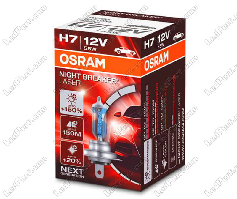 Ampoules H7 55W 12V Osram effet xénon Night Breaker Next-Gen
