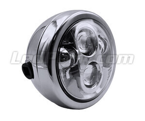 Round and chrome motorcycle housing  headlight for 5.75 inch full LED optics