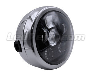 Round and chrome motorcycle bucket headlight headlight for 5.75 inch full LED optics