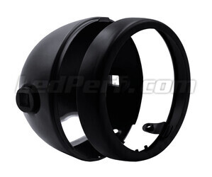 Satin black motorcycle round housing headlight for 5.75 inch full LED optics