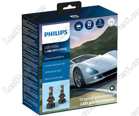 H16 LED Headlights Bulbs Kit PHILIPS Ultinon Pro9100 +350% 5800K - LUM11366U91X2
