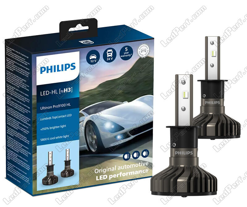 LED Bulb kit - H3 - PHILIPS Ultinon Pro9100 5800K +350%