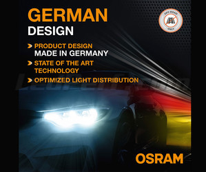 German design of the H4 Osram LEDriving® XTR 6000K LED - 64193DWXTR