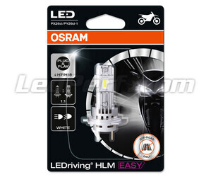 Front view packaging of Osram Easy H7 LED motorcycle bulbs