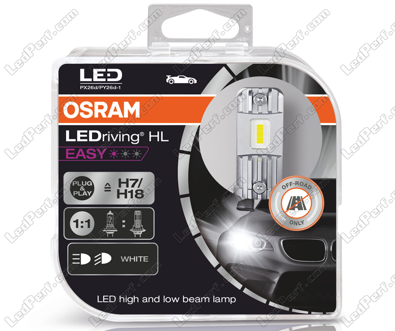 2x OSRAM Easy 6500K H7 LED Headlights bulbs - Plug and Play