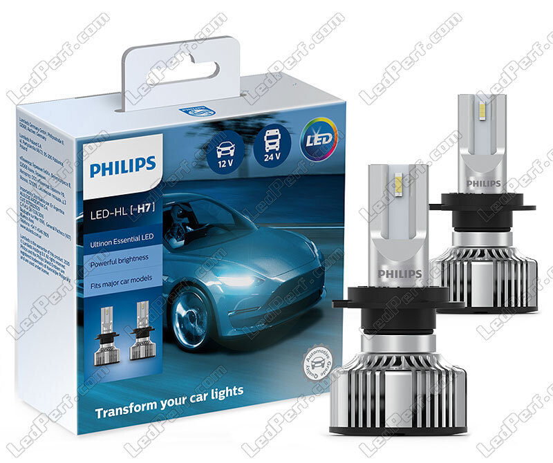 H7 LED Headlights bulbs Kit PHILIPS Ultinon Essential LED - 11972UE2X2