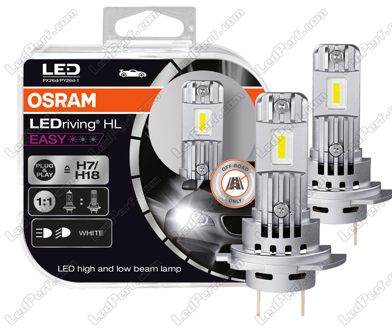 2x OSRAM Easy 6500K H7 LED Headlights bulbs - Plug and Play
