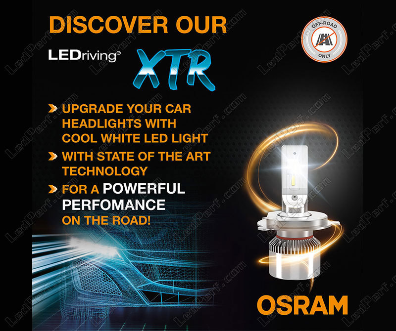 Pack of 2 H7 Osram LEDriving® XTR 6000K LED Headlights bulbs - 64210DWXTR