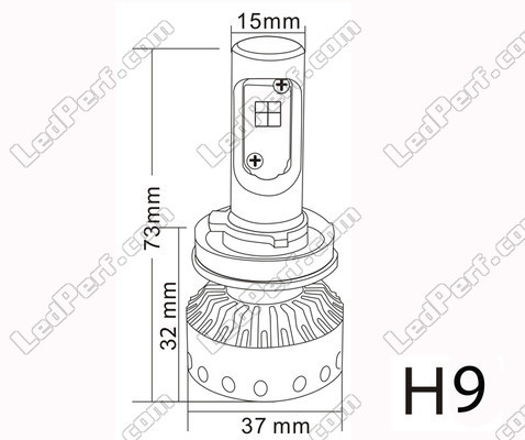 Mini High Power H9 LED Headlights Bulb