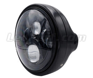 Satin black motorcycle round bucket headlight for 7 inch full LED optics