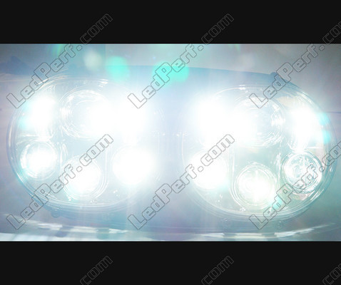 Full LED Optics for Harley Davidson Road Glide Motorcycle (1998-2014) - Black finish Pure White lighting