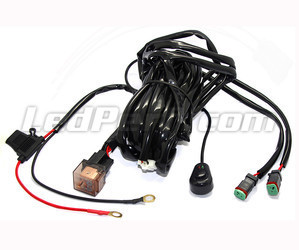 Power wire harness with relay for LED Bar and LED Work Lights - 2 DT connectors - Movable switch