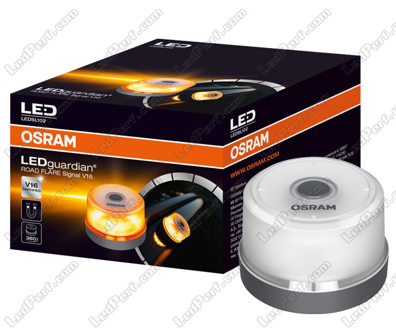 OSRAM LEDSL102 LEDguardian Road Flare Signal V16, Emergency Light for Cars,  ECLAT Safety, Turn Signal, LED Warning Lights for Emergency Situations on  the Road : : Automotive