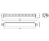 Schematic of the Dimensions for the Osram LEDriving® LIGHTBAR FX500-SP LED bar