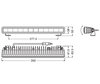 Schematic of the Dimensions for the Osram LEDriving® LIGHTBAR SX300-CB LED bar