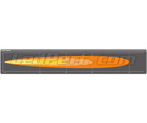 Graph for the Long range Spot light beam of the Osram LEDriving® LIGHTBAR  SX500-SP LED bar
