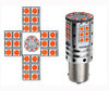 1156A - 7506A - P21W LED bulb - High Power Orange R5W LEDs 1156A - 7506A - P21W P21 5W PY21W LEDs Orange BAU15S BA15S Base