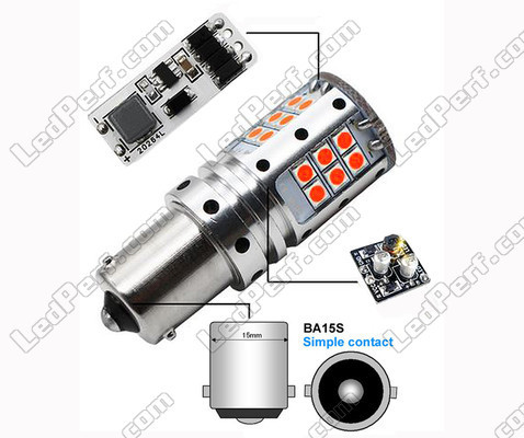 1156A - 7506A - P21W Ultra Powerful LED Bulb for Turn Signals - Base BA15S