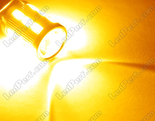 7507 - 12496 - PY21W Magnifier bulb with 21 leds - High Power SG + Orange  Lens - BAU15S Base
