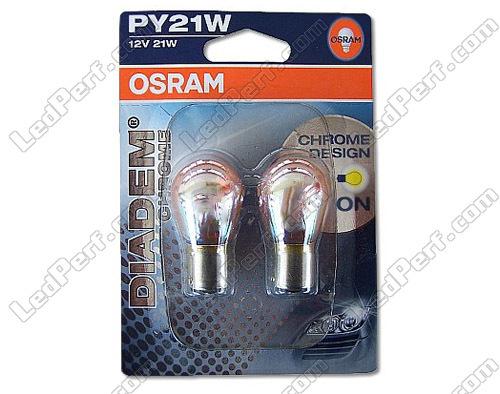 2 Osram Diadem Chrome indicator bulbs- 7507 - 12496 - PY21W