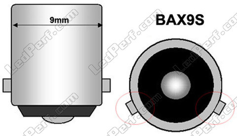 BAX9S LED bulb 64132 - H6W Efficacity Red