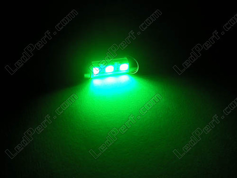 green 37mmCeiling Light festoon LED, Trunk, glovebox, licence plate  - 6418 - C5W