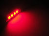 red 42 mm Ceiling Light festoon LED, Trunk, glovebox, licence plate - 578 - 6411 - C10W