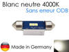 37mm LED bulb 6418 - C5W with no OBC error - Anti-OBC error 5000K