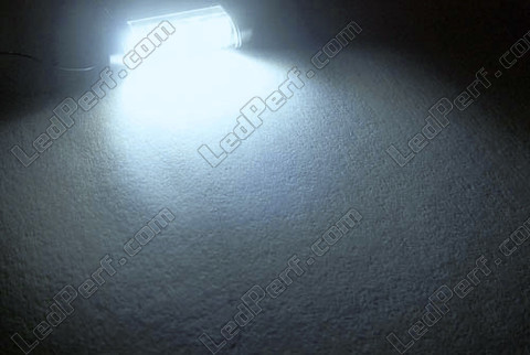 white 37mm Ceiling Light festoon LED, Trunk, glove box, licence plate - 6418 - C5W
