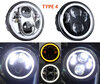 Type 4 LED headlight for Yamaha XVS 125 Dragstar - Round motorcycle optics approved