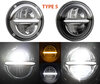 Type 5 LED headlight for Harley-Davidson Custom 1584 - Round motorcycle optics approved