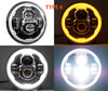 Type 6 LED headlight for Kawasaki ZR-7 - Round motorcycle optics approved