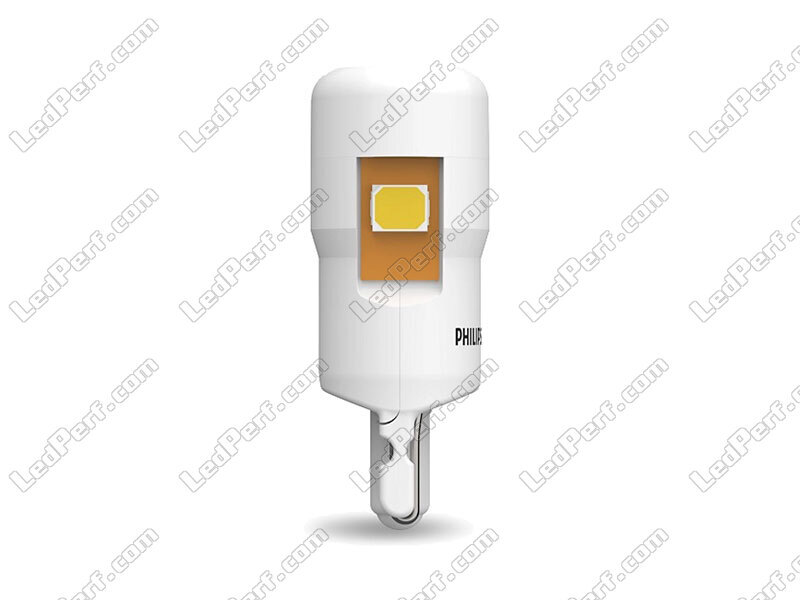 2x W5W LED bulbs Philips Ultinon PRO6000 - T10 - 12V - White 4000K -  11961WU60X2