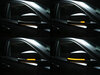 Different stages of the scrolling light of Osram LEDriving® dynamic turn signals for BMW 3 Series (F30 F31) side mirrors
