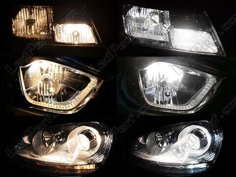 Comparison of low beam Xenon Effect of Dodge Caliber before and after modification