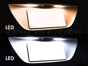license plate LED for Jaguar Vanden Plas (V) before and after